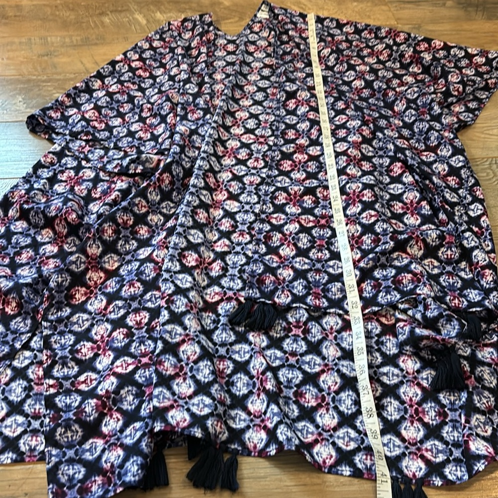 Swimsuits For All size 38 / 40 Blue Purple & White Print Beach Cover-Up - Picture 6 of 6